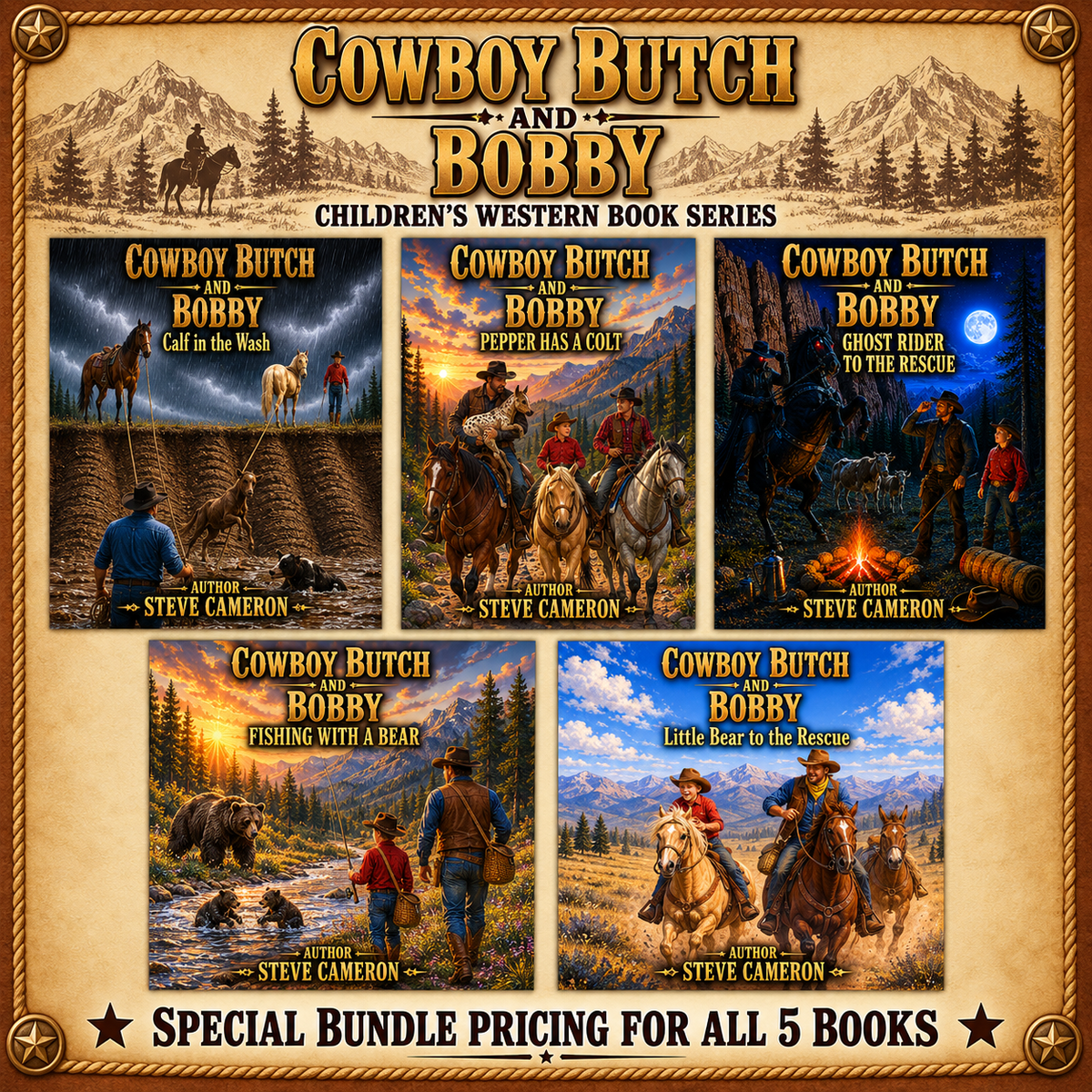 Cowboy Butch and Bobby Book Bundle (All 5 Books - Free Shipping)