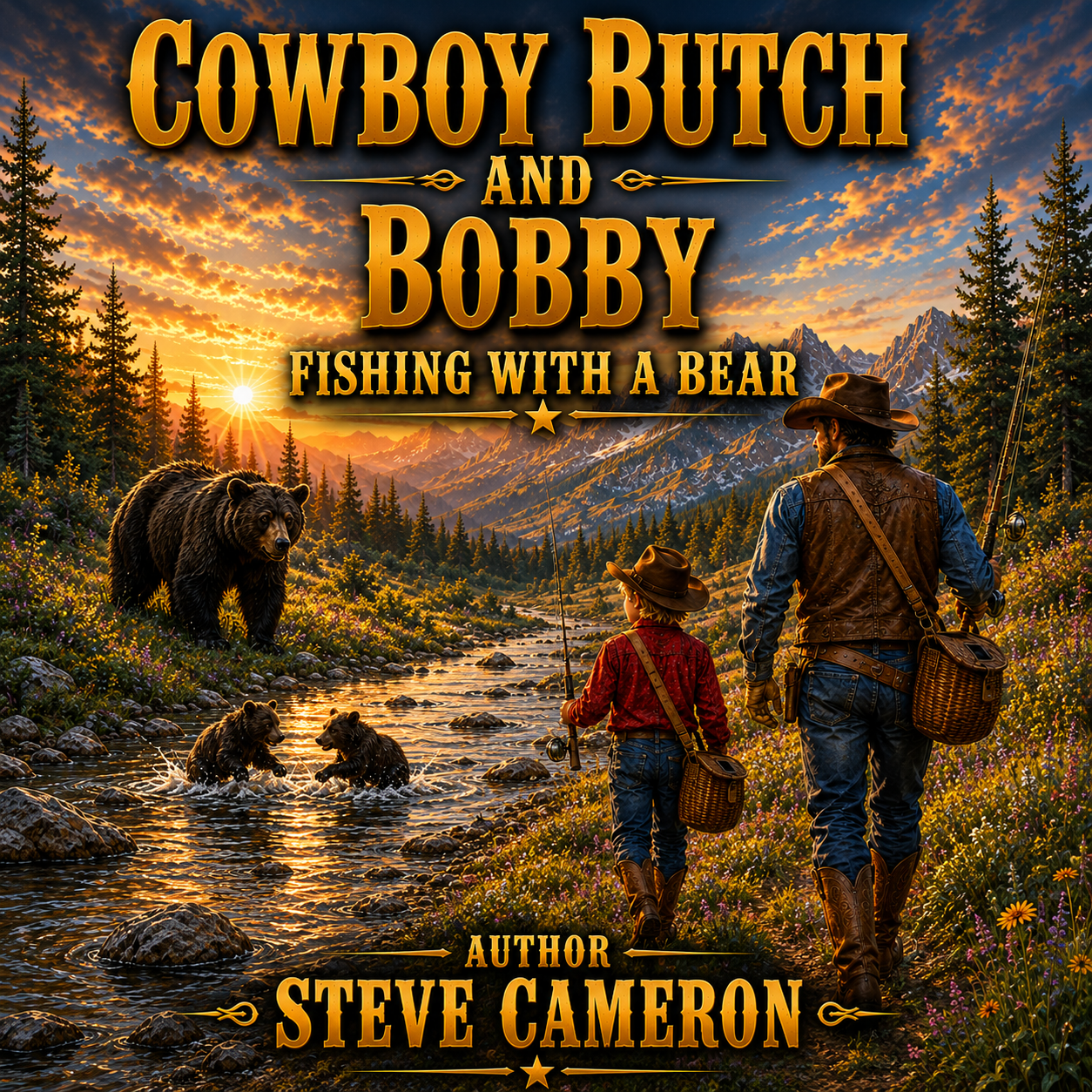 Cowboy Butch and Bobby - Fishing with a Bear
