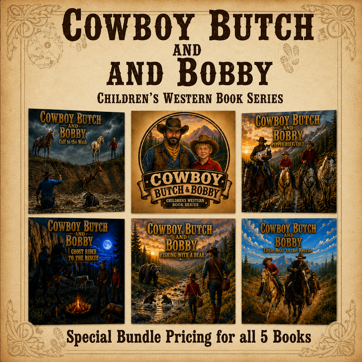 Cowboy Butch and Bobby Book Bundle (All 5 Books - Free Shipping)
